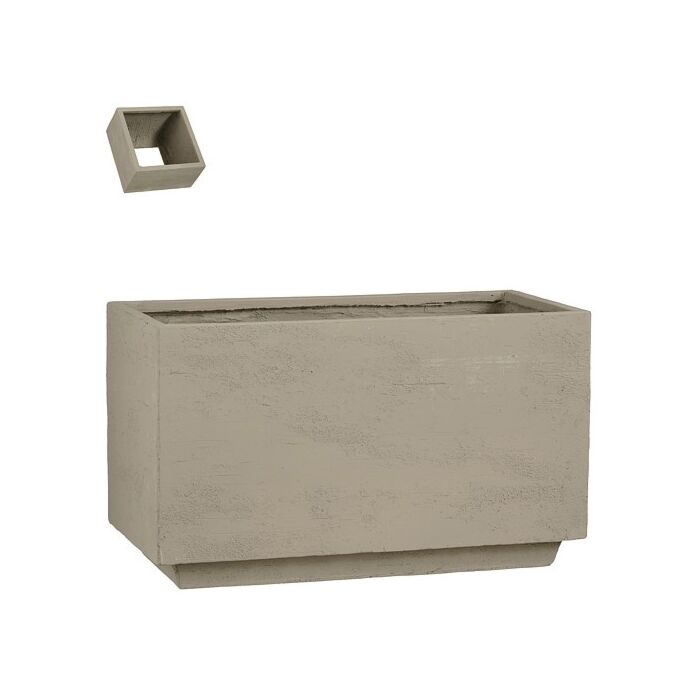 Plantenbak Donny bottomless grijs L 60 cm - Mica Plantenbak Donny bottomless grijs L 60 cm - Mica