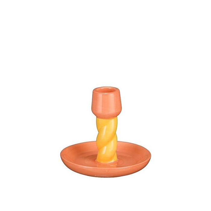 Kandelaar oranje 11 cm - Mica Kandelaar oranje 11 cm - Mica