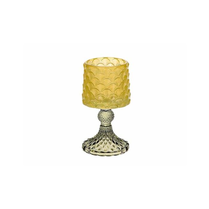 Theelichthouder Clary geel Ø 8,3 cm - HBX Theelichthouder Clary geel Ø 8,3 cm - HBX