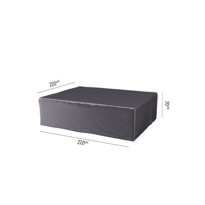 Loungesethoes L 220 cm zwart - Platinum