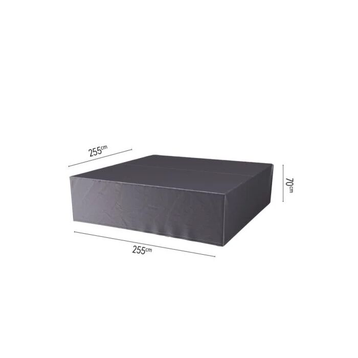 Loungesethoes L 255 cm zwart - Platinum