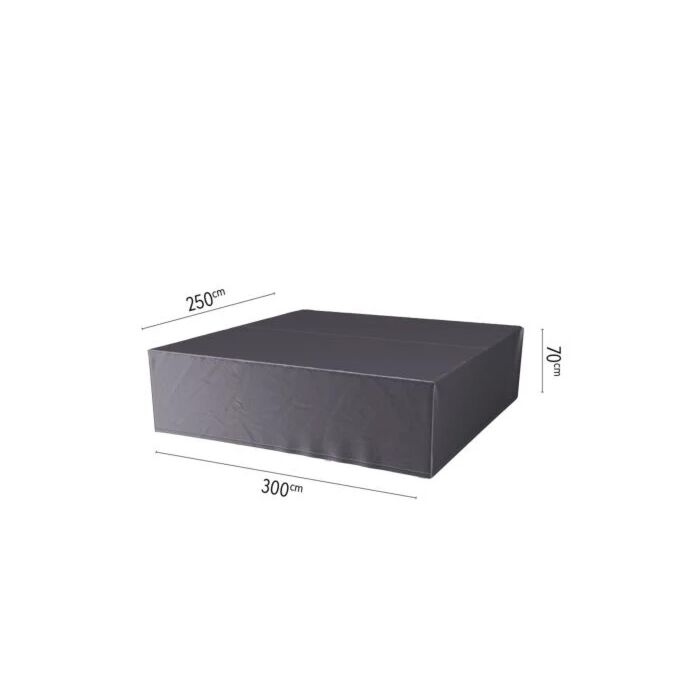 Loungesethoes L 300 cm zwart - Platinum