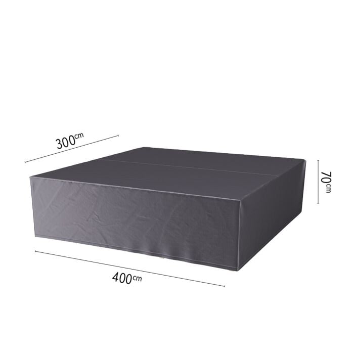 Loungesethoes L 400 cm zwart - Platinum