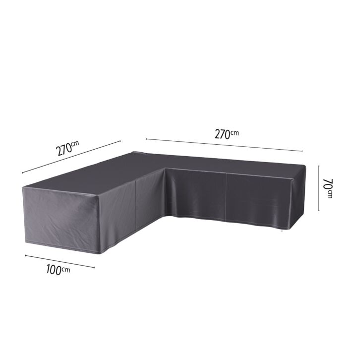 Loungesethoes L 270 cm zwart - Platinum