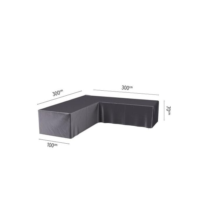 Loungesethoes L 300 cm zwart - Platinum