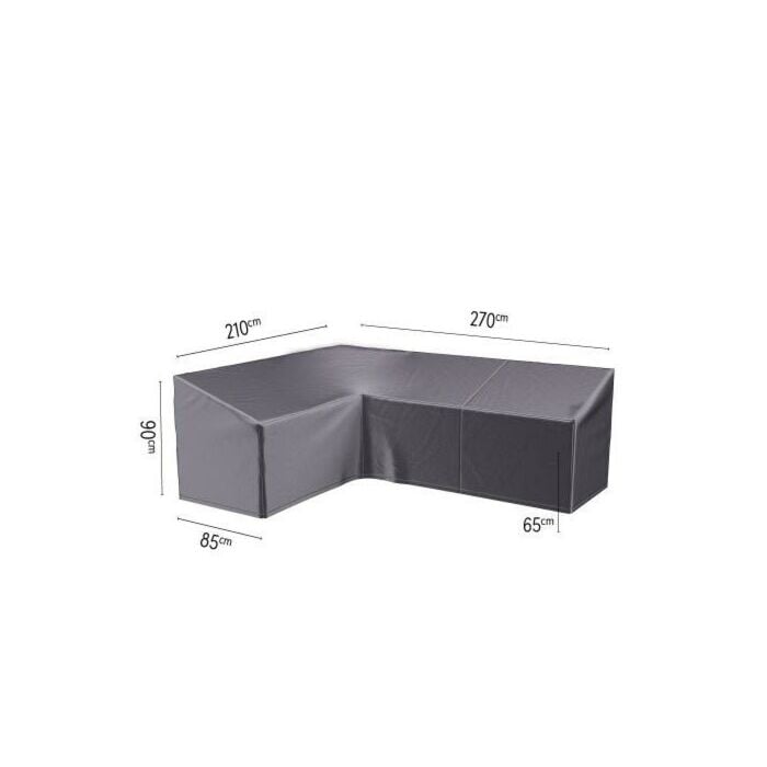 Loungesethoes L links L 270 cm HB zwart - Platinum Loungesethoes L links L 270 cm HB zwart - Platinum