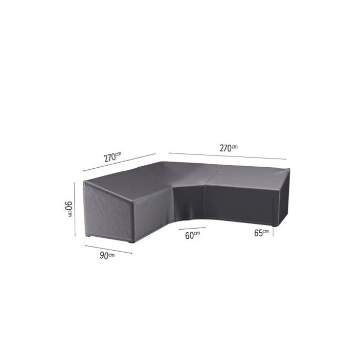 Loungesethoes L/Trapeze L270 cm zwart - Platinum Loungesethoes L/Trapeze L270 cm zwart - Platinum