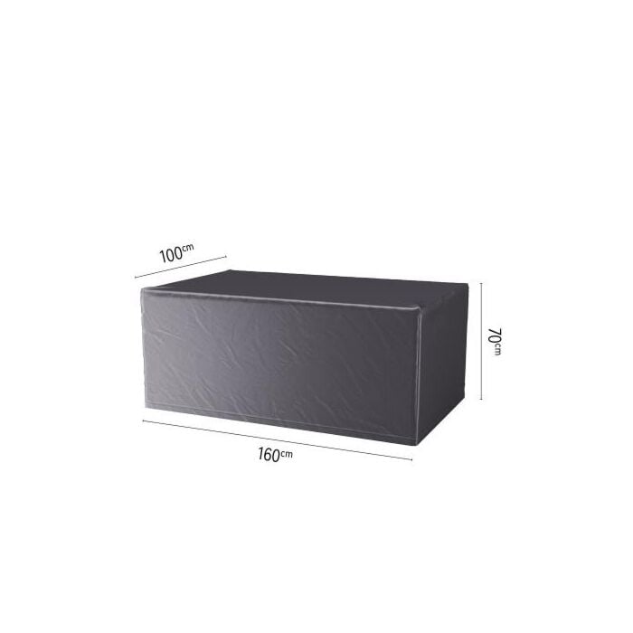 Loungesethoes tafel L 160 cm zwart - Platinum