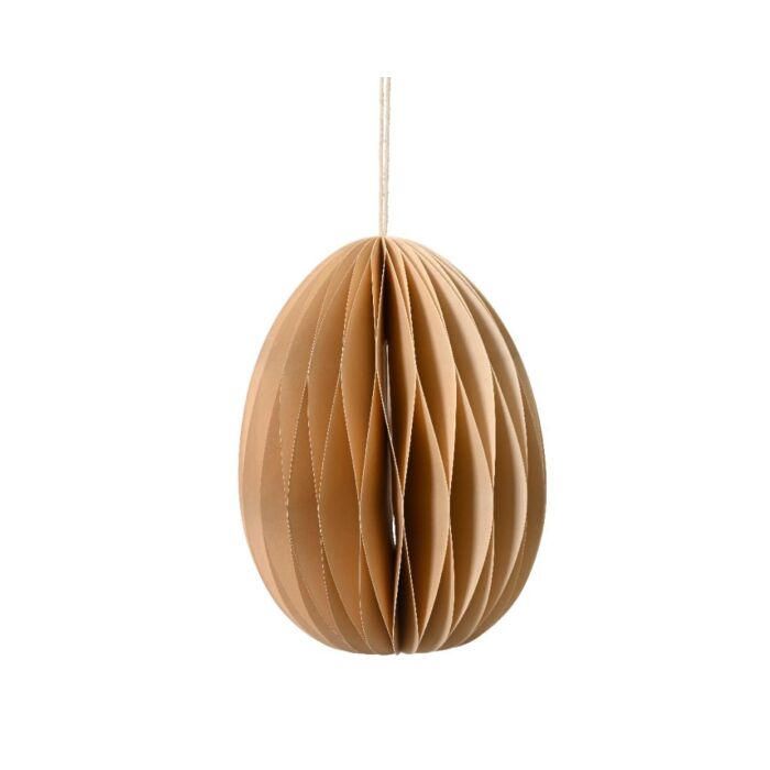 Decoratiehanger ei beige papier 22 cm Decoratiehanger ei beige papier 22 cm