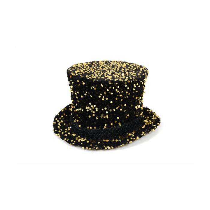 Luxe hoge hoed pailletten goud Luxe hoge hoed pailletten goud