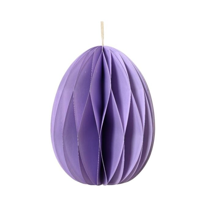 Decoratiehanger ei lila papier 22 cm
