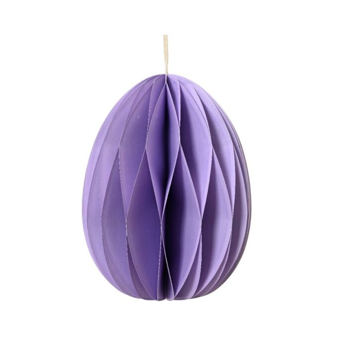 Decoratiehanger ei lila papier 13 cm