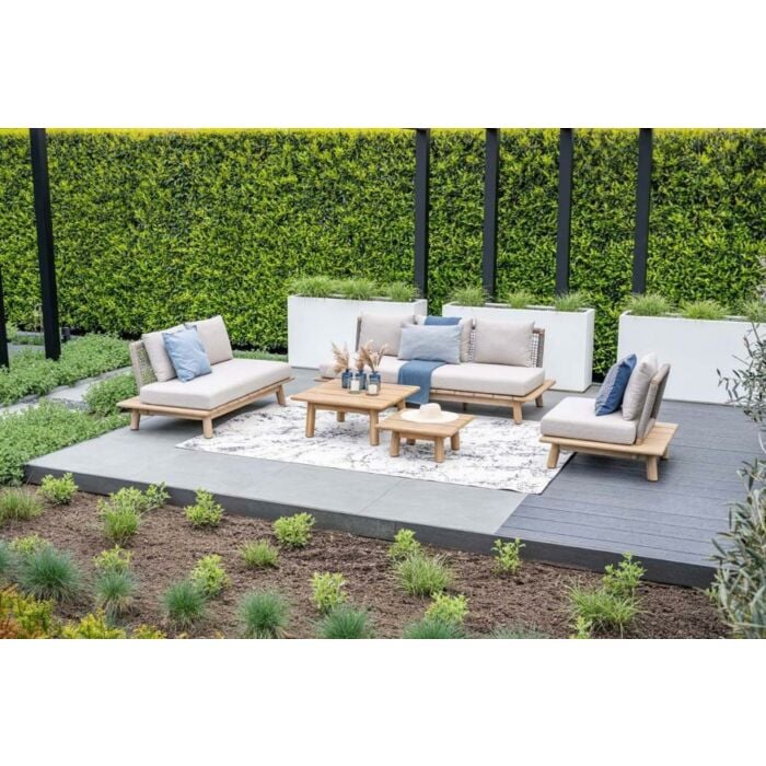 Bank lunar 3-zits acacia grijs - Garden Impressions