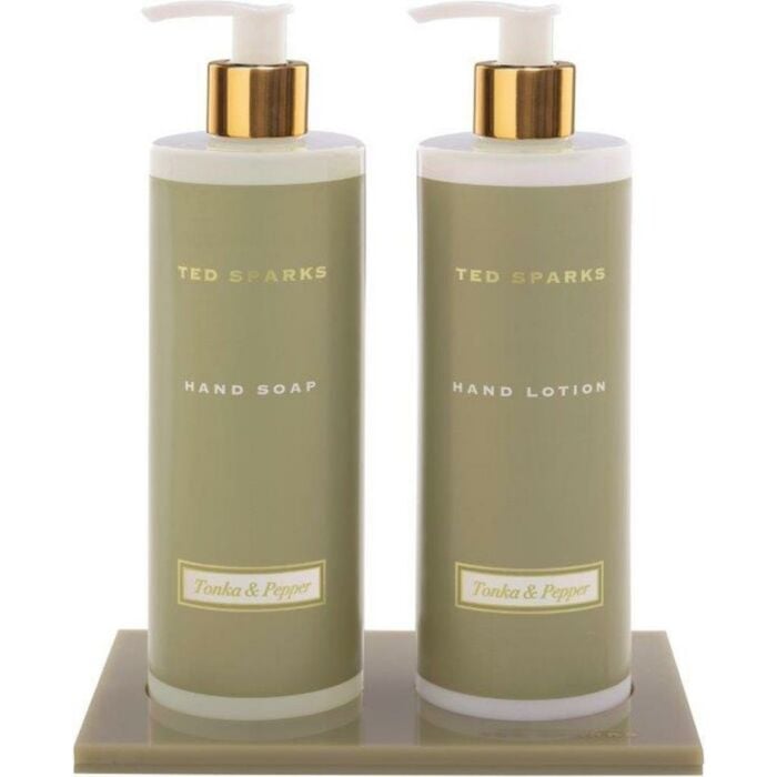Giftset handzeep & lotion tonka pepper - Ted Sparks Giftset handzeep & lotion tonka pepper - Ted Sparks