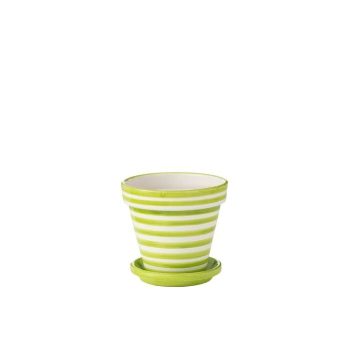 Bloempot Grana streep groen Ø 27 cm Bloempot Grana streep groen Ø 27 cm