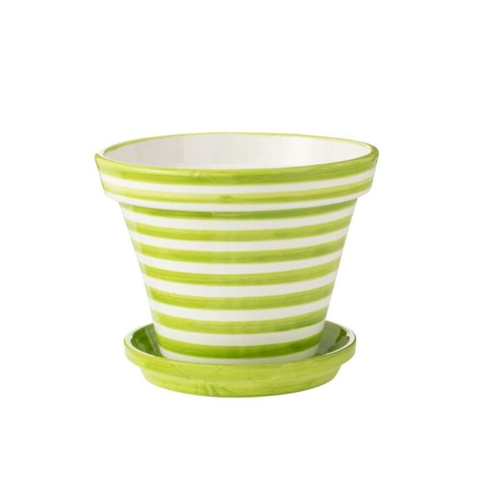 Bloempot Grana streep groen Ø 50 cm Bloempot Grana streep groen Ø 50 cm