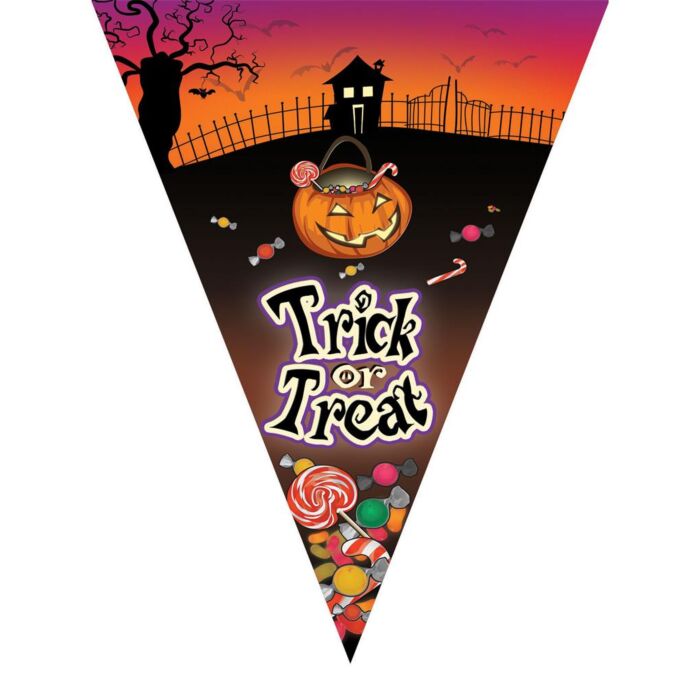 Vlaggenlijn Trick or Treat 10 vlaggen 5 meter
