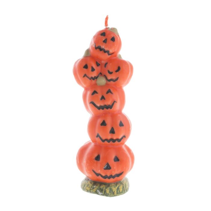 Kaars pilaar pompoenen oranje 19 cm