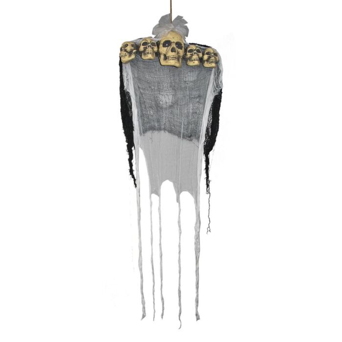 Deurdecoratie schedels met licht 150 cm Deurdecoratie schedels met licht 150 cm