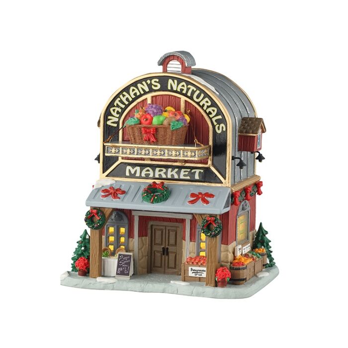 Lemax Nathan's Naturals Market, met adapter Lemax Nathan's Naturals Market, met adapter