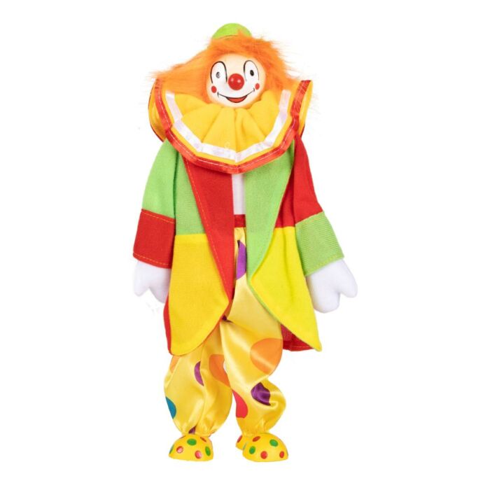 Clownspop met hoedje multi 30 cm 