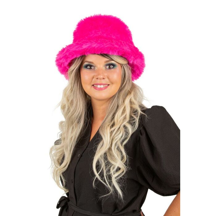 Pluche vissershoed roze Pluche vissershoed roze