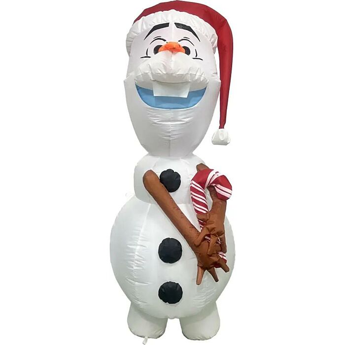 Opblaasfiguur Olaf Santa 120 cm - Disney