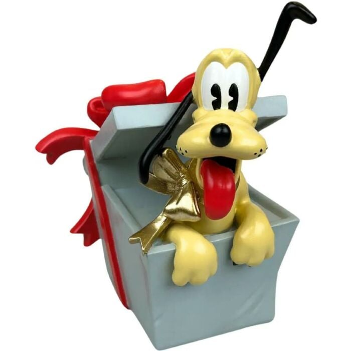 Kerstbeeld Pluto met cadeau - Disney