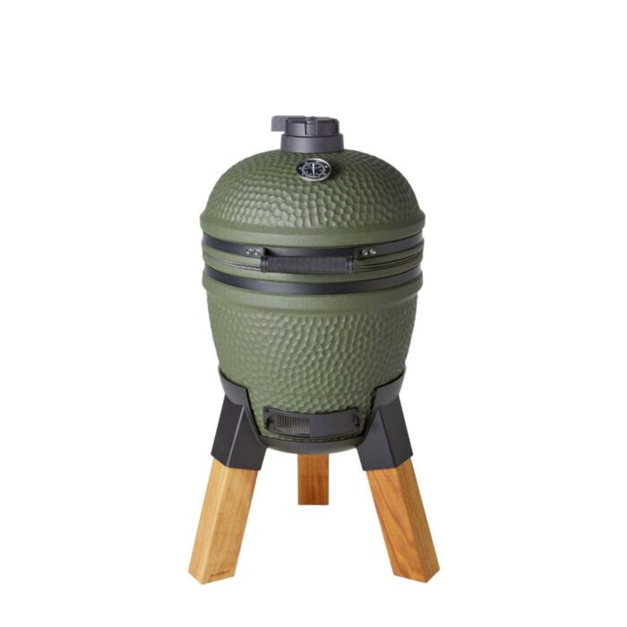 Moddern Kamado groen houten poten
