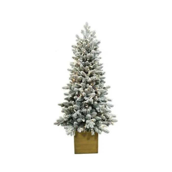 Kerstboom Snowy Norfolk Entrance 200 LED in pot 137 cm