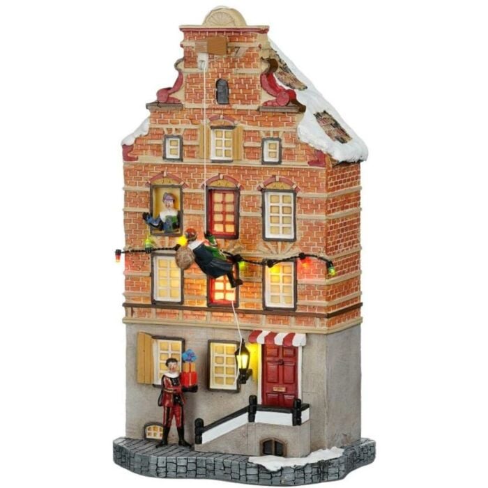 Facade Sinterklaas & Piet battery operated 30,5 cm - Luville  Facade Sinterklaas & Piet battery operated 30,5 cm - Luville