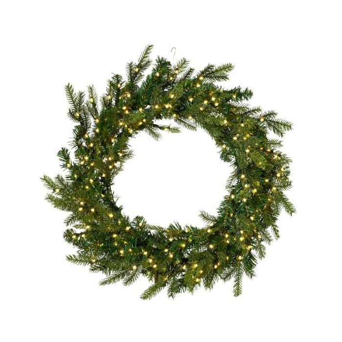 Kerstkrans Grandis groen Micro LED Ø 80 cm - Everlands Kerstkrans Grandis groen Micro LED Ø 80 cm - Everlands