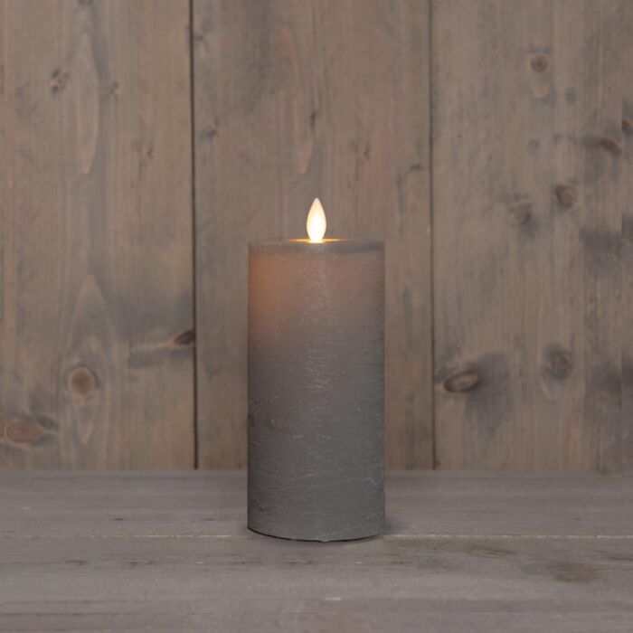 Stompkaars rustiek wax LED oplaadbaar taupe 15 x 7,5 cm - Anna's Collection Stompkaars rustiek wax LED oplaadbaar taupe 15 x 7,5 cm - Anna's Collection