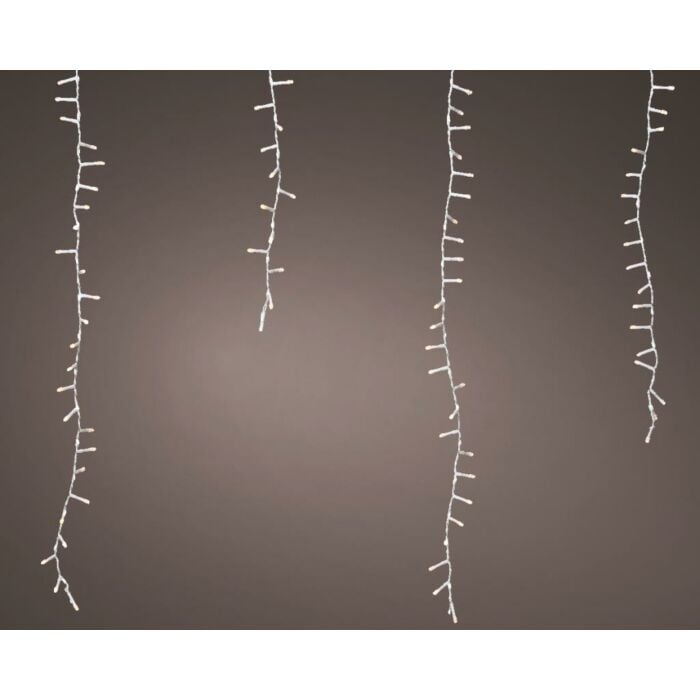 Icicle lights 1416 LED met sneeuwval en twinkel effect 12 meter - Lumineo