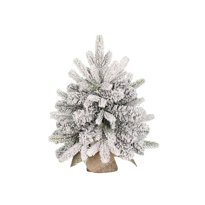 Kerstboom Grimshaw met burlap frosted groen 45 cm - Black Box Kerstboom Grimshaw met burlap frosted groen 45 cm - Black Box