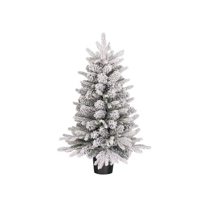 Kerstboom Grimshaw met burlap frosted groen 90 cm - Black Box Kerstboom Grimshaw met burlap frosted groen 90 cm - Black Box