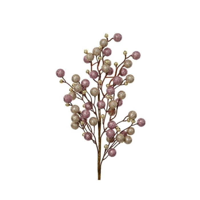 Decoratietak met kerstballetjes shiny glitter roze Decoratietak met kerstballetjes shiny glitter roze
