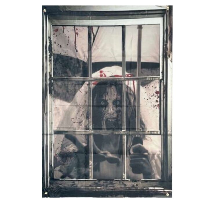Raamsticker horrorbruid 80x120 cm Raamsticker horrorbruid 80x120 cm