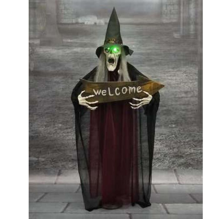 Heks met LED verlichting welcome