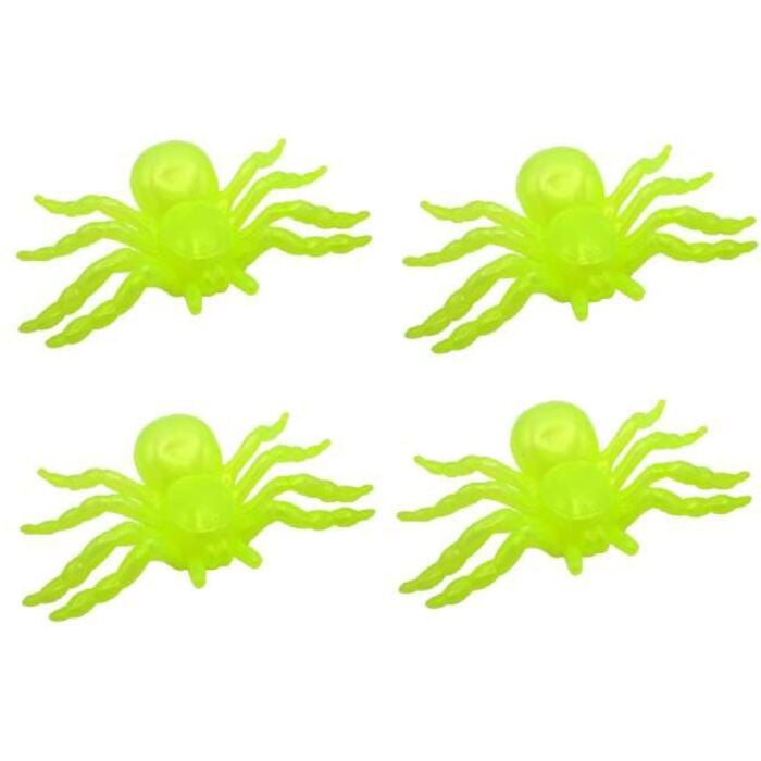 Halloween spinnen glow in the dark set van 4
