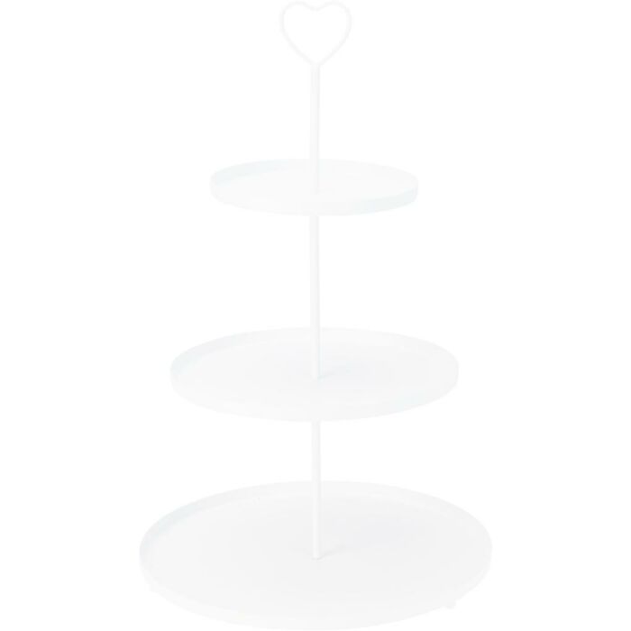 Etagere hartje wit 48 cm Etagere hartje wit 48 cm