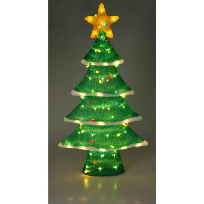 Boom met LED verlichting groen 102 cm Boom met LED verlichting groen 102 cm