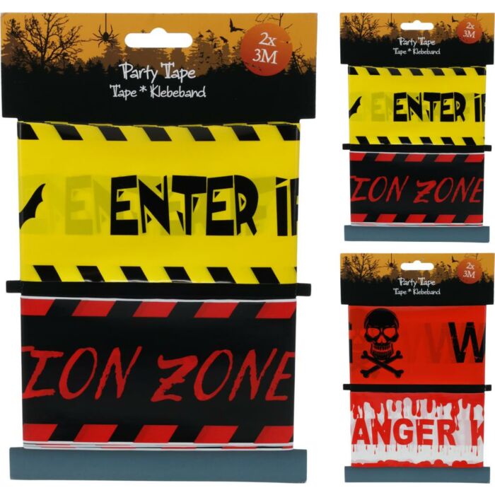 Halloween afzetlint 3 meter set van 2 Halloween afzetlint 3 meter set van 2