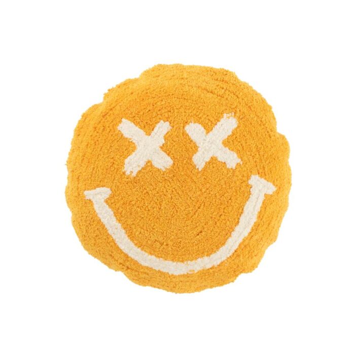 Kussen Smiley oranje 45 cm
