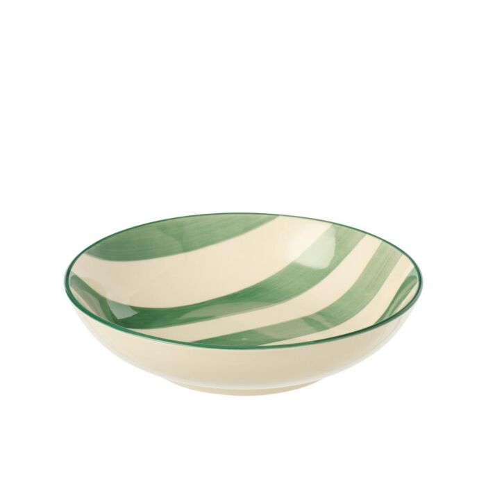 Diep bord strepen groen Ø 20 cm