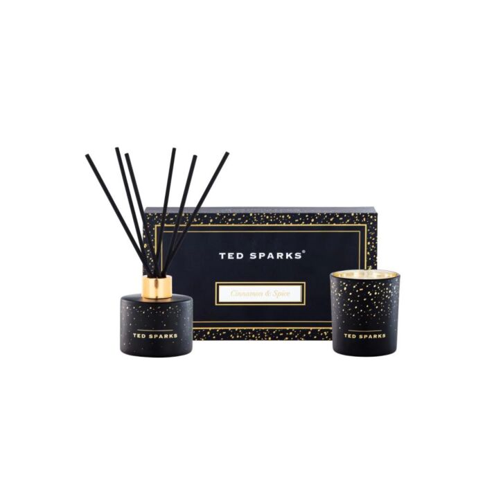 Gift set Candle & Diffuser Cinnamon & Spice - Ted Sparks