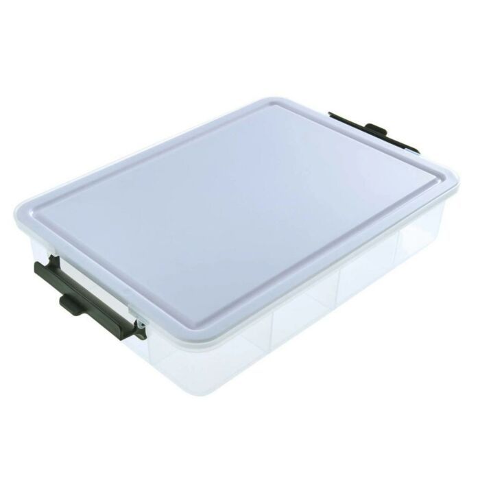 Grote snackbox met kunststof deksel, 40,5 cm
