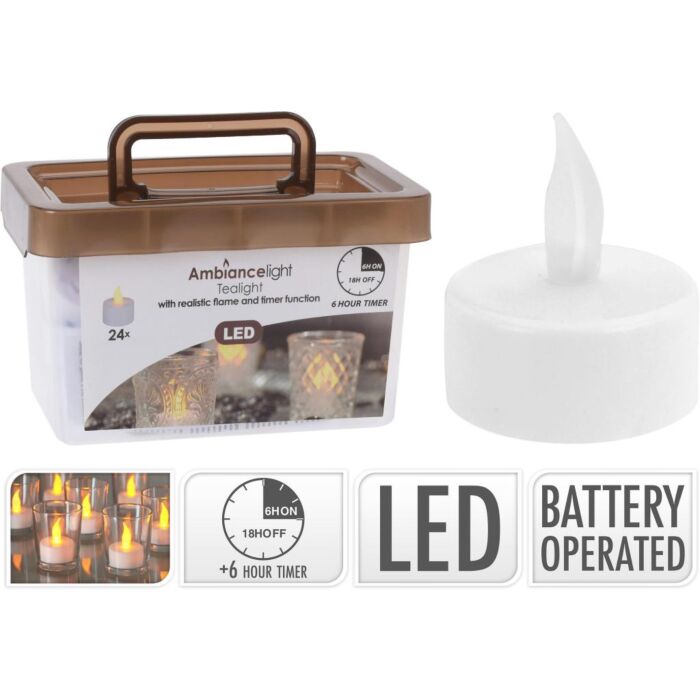 LED Theelichten Set van 24