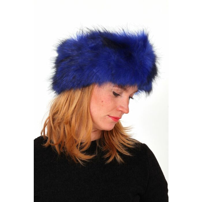 Haarband blauw bont Haarband blauw bont