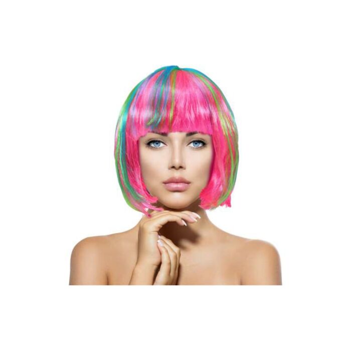 Pruik clown wol multi Pruik clown wol multi